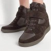 Tamaris 25282 Brązowe wysokie sneakersy damskie skórzane