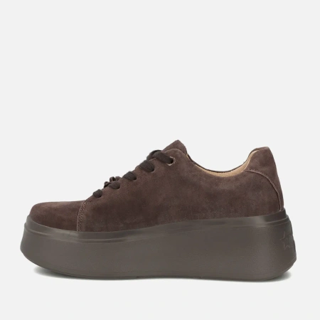 Filippo DP7987 Brązowe sneakersy damskie zamszowe na platformie