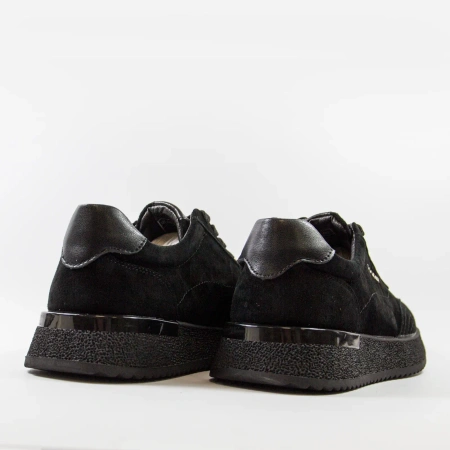 Goodin 1079 czarne sneakersy damskie zamszowe na platformie