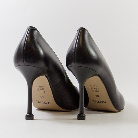 Czółenka damskie KOTYL Szpilki Skórzane Czarne na obcasie eleganckie 8525