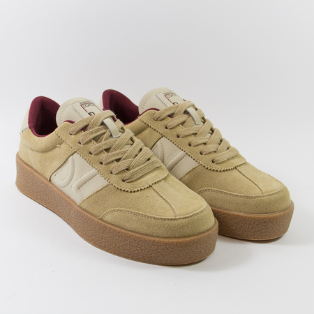 Sneakersy damskie DANIEL LOPEZ Beżowe Skórzane Półbuty zamszowe 4022