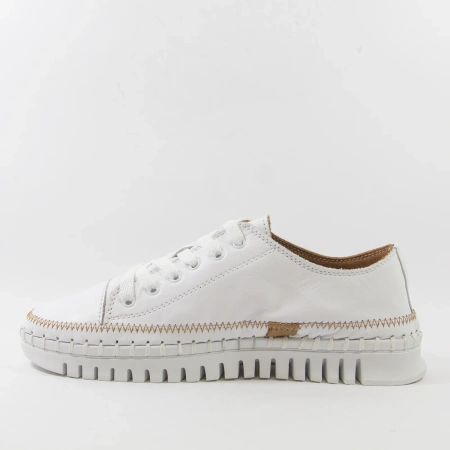 Boccato 272.1809 sneakersy damskie białe półbuty ze skóry naturalnej