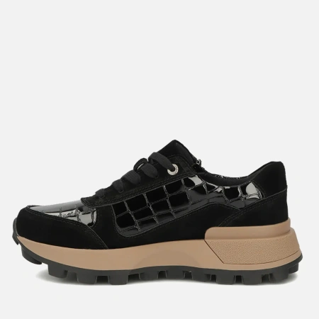 Filippo 7988 czarne sneakersy damskie skórzane na platformie