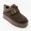BIG STAR UU274319 Brązowe botki damskie skórzane zamszowe ocieplane 