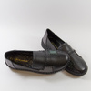 Półbuty damskie CAMBELL Czarne skórzane wsuwane slip'on 15300