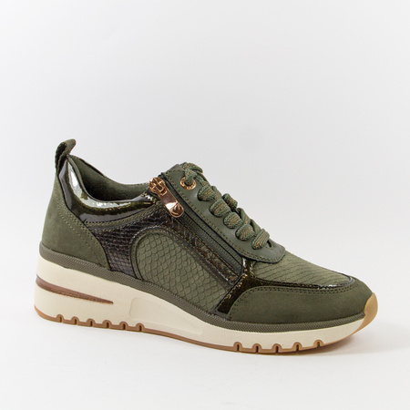 Sneakersy damskie MARCO TOZZI 23739 zielone półbuty na koturnie 23767