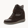 Tamaris 25282 Brązowe wysokie sneakersy damskie skórzane