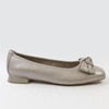 Caprice 22105 baleriny damskie szare perłowe ze skóry jelenia