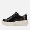 Sneakersy damskie FILIPPO Czarne lakier skórzane półbuty na platformie 6795