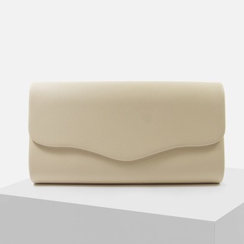 Elegancka Torebka damska Beżowa kopertówka wizytowa na łańcuszku TL421M