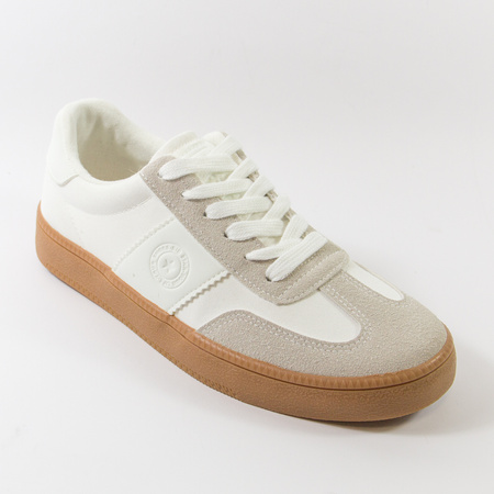 Trampki damskie BIG STAR Białe beżowe półbuty sneakersy tenisówki RR274804