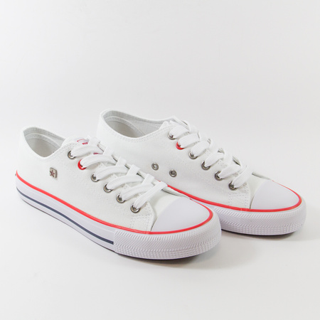 Trampki damskie BIG STAR Białe półbuty sneakersy tenisówki TT274022