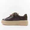 Tamaris 23775 brązowe sneakersy damskie skórzane na platformie mocca