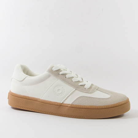 Trampki damskie BIG STAR Białe beżowe półbuty sneakersy tenisówki RR274804