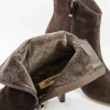 Cambell 98340 Brązowe zamszowe botki damskie na obcasie 7 cm