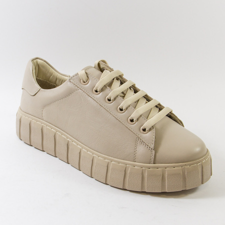 Sneakersy damskie T.SOKOLSKI Beżowe półbuty skórzane na platformie J25-403