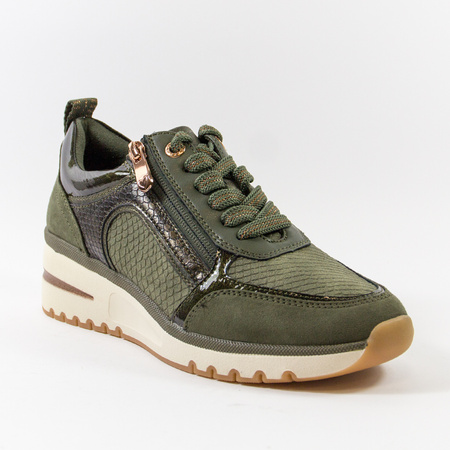 Sneakersy damskie MARCO TOZZI 23739 zielone półbuty na koturnie 23767