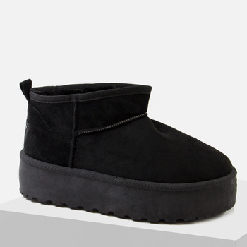 Śniegowce damskie EMU Botki na platformie czarne ocieplane na zimę GB-002