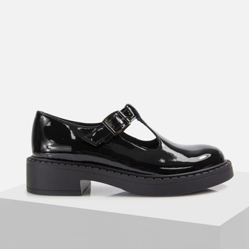 Półbuty damskie SOHO 532 Loafersy Skórzane Lakierowane czarne