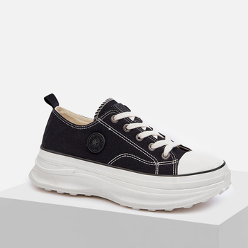 Trampki damskie BIG STAR czarne Półbuty sportowe na platformie NN274125