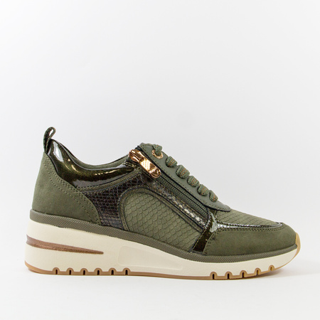 Sneakersy damskie MARCO TOZZI 23739 zielone półbuty na koturnie 23767