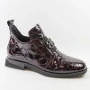 Filippo DBT4763 Bordowe botki damskie skórzane lakierowane
