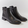 Botki damskie CAMBELL Czarne skórzane ocieplane eleganckie 55317
