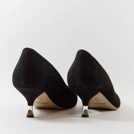 Czółenka damskie KOTYL Szpilki Skórzane Czarne zamszowe eleganckie 5459