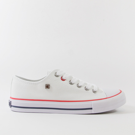 Trampki damskie BIG STAR Białe półbuty sneakersy tenisówki TT274022