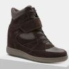 Tamaris 25282 Brązowe wysokie sneakersy damskie skórzane