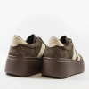 Goodin 1044 brązowe sneakersy damskie zamszowe na platformie