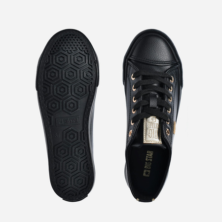 Trampki damskie BIG STAR czarne półbuty sneakersy tenisówki RR274749