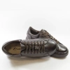 Cambell 19379 czekoladowe sneakersy damskie skórzane na platformie
