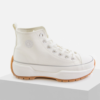 Trampki damskie BIG STAR Białe Półbuty sportowe na platformie NN274159