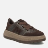 Filippo 7978 brązowe sneakersy damskie skórzane na platformie