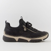 Półbuty damskie RIEKER Sneakersy czarne Trzewiki Antistress 45973-00