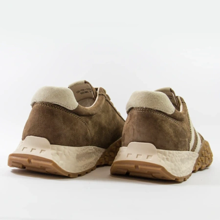 Goodin 1090 brązowe sneakersy damskie zamszowe na platformie