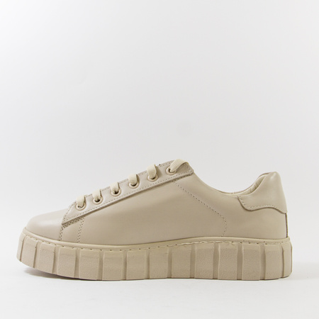 Sneakersy damskie T.SOKOLSKI Beżowe półbuty skórzane na platformie J25-403