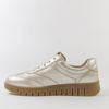 Caprice 23761 półbuty damskie skórzane srebrne sneakersy na suwak
