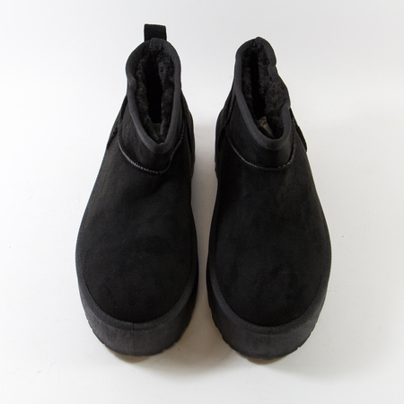 Śniegowce damskie EMU Botki na platformie czarne ocieplane na zimę GB-002