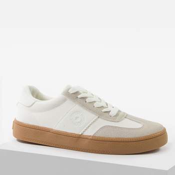 Trampki damskie BIG STAR Białe beżowe półbuty sneakersy tenisówki RR274804