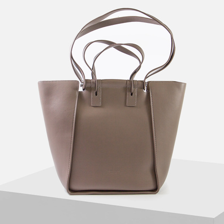 Torebka damska Shopperka Khaki Z paskami 885587