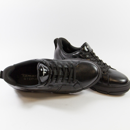 Sneakersy damskie TAMARIS Czarne półbuty sportowe STEP-IN 23758