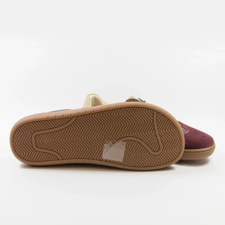 Potocki 19504 bordowe skórzane półbuty damskie barefoot