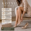 Kotyl 5445 perłowe czółenka skórzane z cyrkoniami