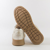 Caprice 23761 półbuty damskie skórzane srebrne sneakersy na suwak