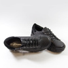 Sneakersy damskie CAMBELL Czarne skórzane półbuty na platformie 19305