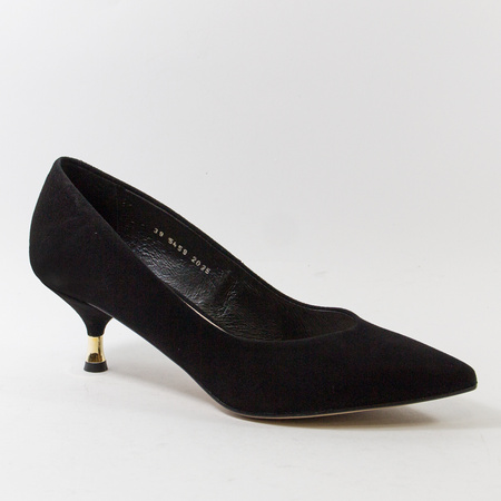 Czółenka damskie KOTYL Szpilki Skórzane Czarne zamszowe eleganckie 5459