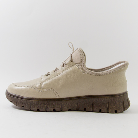 Półbuty damskie RIEKER Beżowe sportowe sneakersy Antistress wsuwane N1357