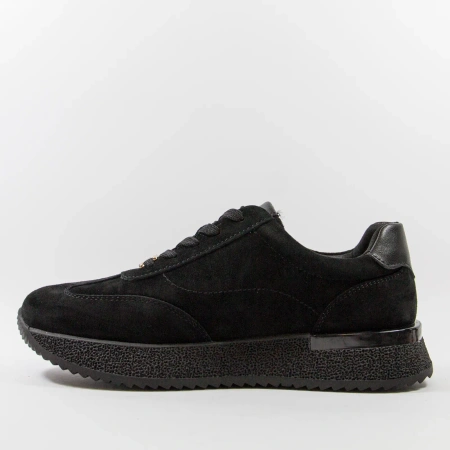 Goodin 1079 czarne sneakersy damskie zamszowe na platformie